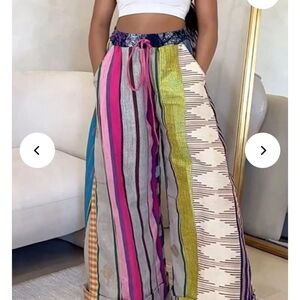 Printed Wide Leg Pants
